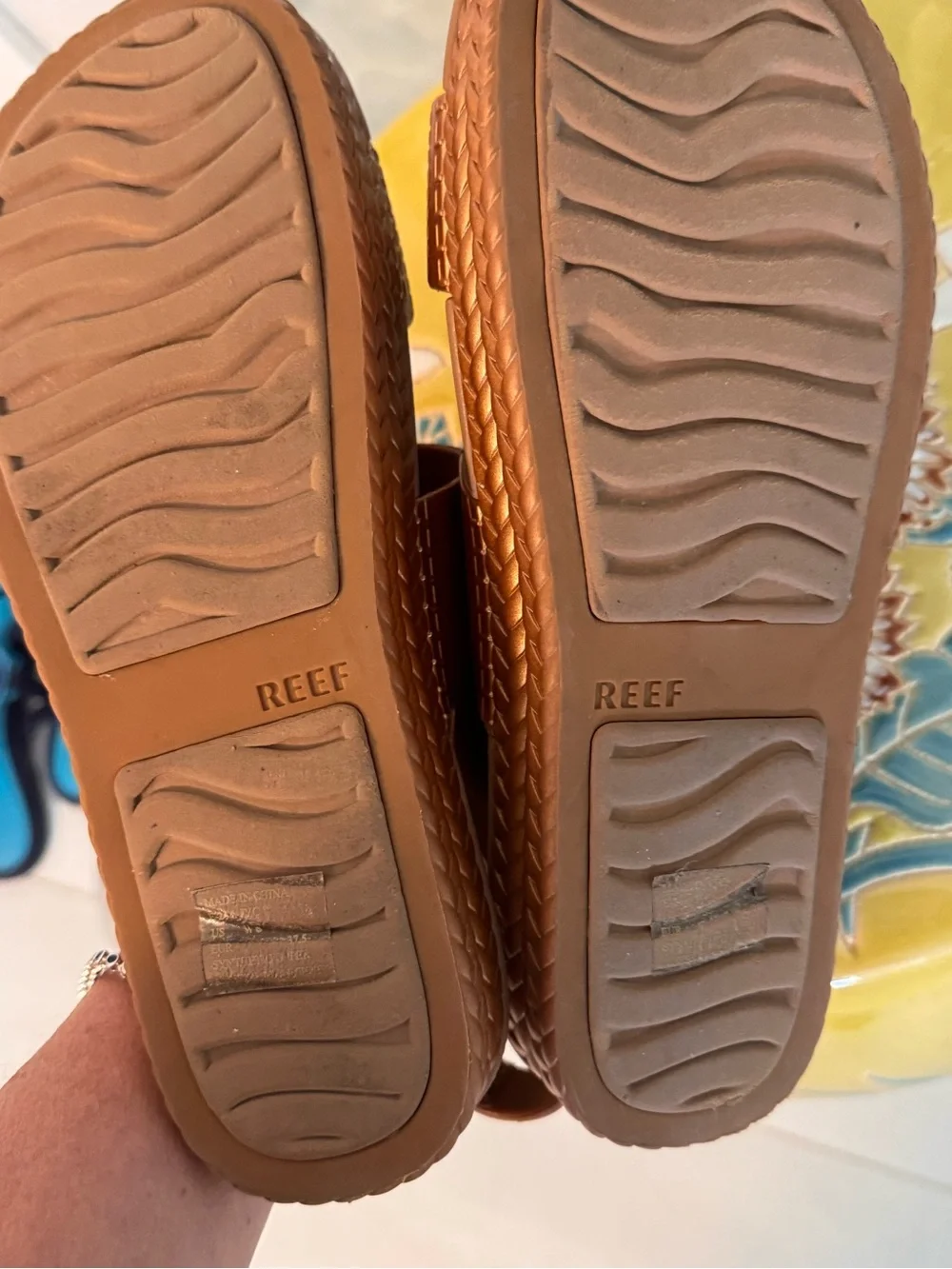 Women's Brown Braided Slide Sandals - Reef